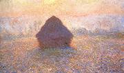 Grainstack,Sun in the Mist Claude Monet